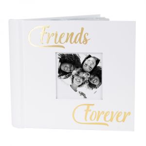 Modern Friends Forever Photo Album with Gold Foil Text - Holds 80 4x6 Pictures