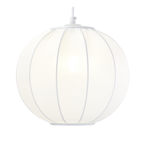 Modern Designer Ivory White Faux Silk Fabric Balloon Styled Pendant Lamp Shade