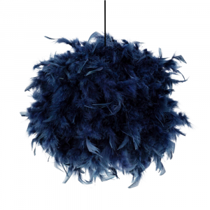 Eye-Catching and Modern Small Navy Blue Feather Decorated Pendant Lighting Shade