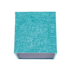 Contemporary and Sleek Teal Linen Fabric Small Square Lamp Shade 40w Maximum