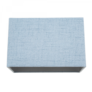 Contemporary and Sleek Blue Linen Fabric Rectangular Lamp Shade 60w Maximum