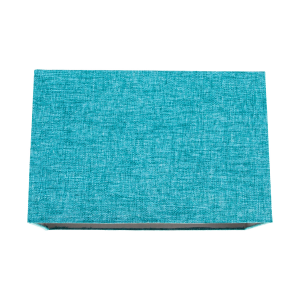 Large Rectangular Teal Linen Fabric Lamp Shade for Table and Floor Lamp Bases