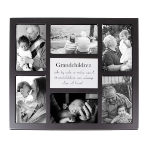 Modern Black Multi Collage Frame with Grandchildren Wording and Cute Phrase