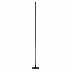 Modern Sleek Stick Style LED Standard Floor Lamp in Matt Black with Foot Dimmer