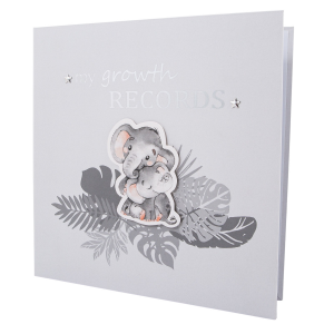 Elephant Themed Cute Baby Growth Records Book with 32 Pages to Personalise