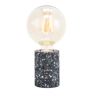 Modern Black Mosaic Concrete Table Lamp for Vintage Industrial Style Light Bulbs