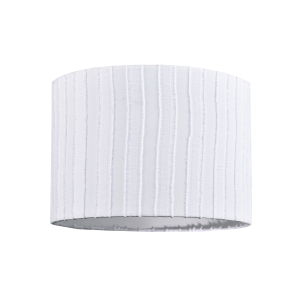 Unique Two Tone Double Patch White Cotton Circular Lamp Shade with Inner Lining