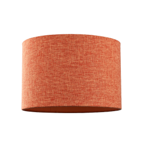 Contemporary and Sleek Orange Natural Linen Fabric Drum Lamp Shade 60w Max