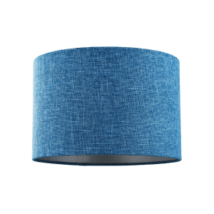 Contemporary and Sleek 12 Inch Midnight Blue Linen Drum Lamp Shade 60w Maximum