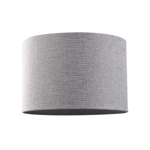 Modern and Sleek 12 Inch Light Grey Linen Fabric Drum Lamp Shade 60w Maximum