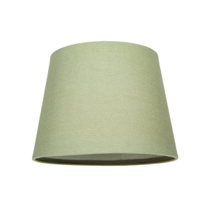 Traditional 6 Inch Olive Green Linen Drum Clip-On Lamp Shade 40w Maximum