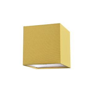 Contemporary and Stylish Mustard Ochre Linen Fabric Square 16cm Lamp Shade
