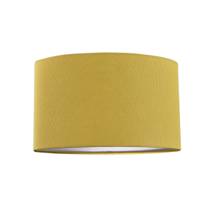 Contemporary and Stylish Mustard Ochre Linen Fabric Oval Lamp Shade - 30cm Width