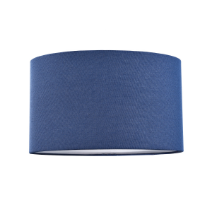 Contemporary and Stylish Navy Blue Linen Fabric Oval Lamp Shade - 30cm Width