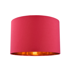Contemporary Burgundy Cotton 10" Table/Pendant Lampshade with Shiny Copper Inner