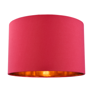 Modern Chic Burgundy Cotton 12" Table/Pendant Lamp Shade with Shiny Copper Inner