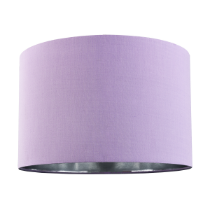 Modern Chic Lilac Cotton 12" Table/Pendant Lamp Shade with Shiny Silver Inner