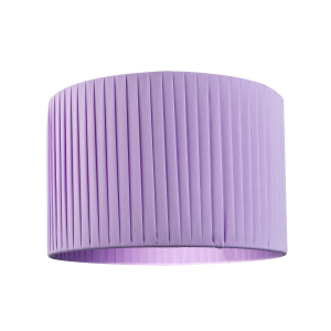 Modern Chic Designer Double Pleated Lilac Cotton Fabric 10" Drum Lampshade
