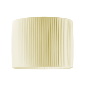 Modern Chic Designer Double Pleated Cream Cotton Fabric 10" Drum Lampshade