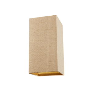 Modern and Stylish Stitched Effect Taupe Linen Fabric Rectangular 25cm Lampshade