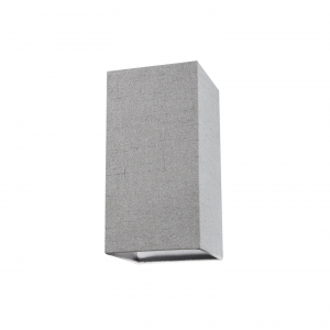 Modern and Stylish Stitched Effect Grey Linen Fabric Rectangular 25cm Lampshade