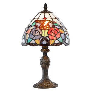 Humming Bird Tiffany Lamp with Colourful Stained Glass Shade